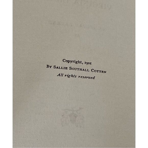The White Doe The Fate of Virginia Dare Sallie Cotten 1901 Hardback SIGNED - Picture 10 of 12
